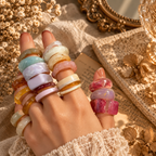 25Pcs Bohemian Gold Foil Ring Set